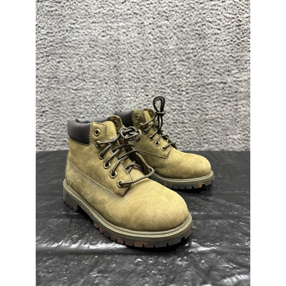 Timberland Other - Timberland 6-Inch Premium Leather Boots Olive Green‎ 1878A Boys Size 13 US